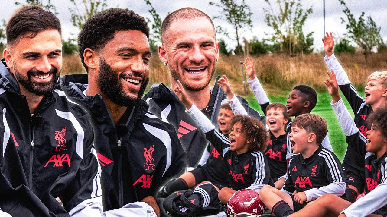 3 Liverpool players v LFC U9s | Gomez, Mamardashvili, Mac Allister