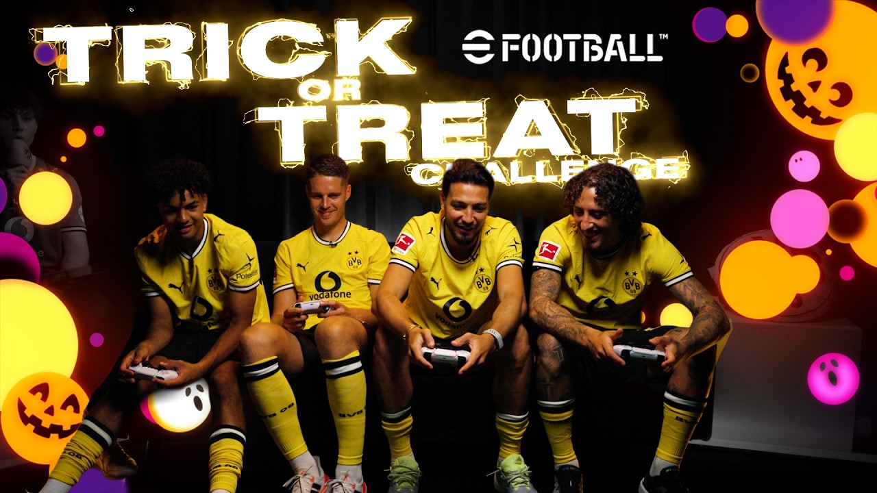 🎃 BVB players take on the CONSOLE: Halloween Handicap 2v2 Showdown in eFootball 🎮